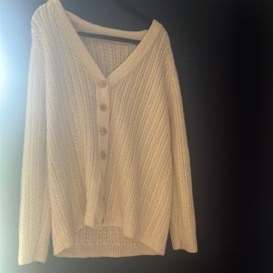 white winter sweater